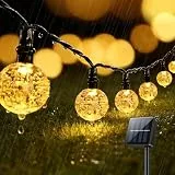 Suright Lichterkette Außen Solar, 8M 30 LED Solar Lichterkette Outdoor mit 8 Modi, IP65 Wasserdicht Solar Lichterkette Aussen für Balkon Deko, Garten,Terrassen, Hochzeiten, Partys, Bäume