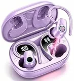 Bluetooth Kopfhörer Sport, 2026 Kopfhörer Kabellos Bluetooth 5.3 In Ear mit 4 ENC Noise Cancelling Mics, 50Std HiFi Stereo Ohrhörer mit LED Anzeige USB-C, IP7 Wasserdicht Earbuds für Android iOS, Lila