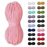 5m Baumwollkordel 5mm, Kordel, Schnur, Turnbeutel, 21 Farben (Rosa)