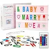 Frasheng Light Box Rosa A4,LED Lightbox mit Buchstaben,A4 Leuchtkasten mit Farbwechsel,Leuchtschild,inkl.192 Buchstaben und Emojis,Fernbedienung mit Dimmer,1,5m USB Kabel,Perfektes Deko Geschenk