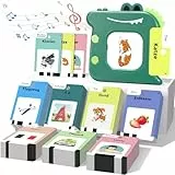 AHJ 420 Wörter Sprechende Lernkarten Deutsch mit 210 Blättern, Interaktive Flashkarten & Sprachspiele Lernspielzeug zum Wörter Lernen, Geschenk für Kinder 3-6 Jahre