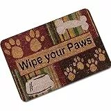 Wipe Your Paws Fußmatte für den Eingangsbereich, für den Innen- und Außenbereich, Eingangstür, Willkommensmatte, Schuhabstreifer, Veranda, 39 x 60 cm