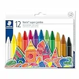 STAEDTLER 226 NC12 - Noris Club Super Jumbo Wachsmalkreide, 12 Stück im Etui