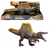 Mattel Jurassic World: Die Wiedergeburt Dinosaurierspielzeug, Tail Thrasher Spinosaurus-Actionfigur mit 2 Angriffsbewegungen, filmgetreues und bewegliches Design, digitaler Spielspaß, JGB57