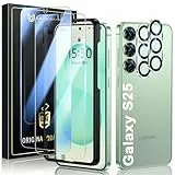 UniqueMe für Samsung Galaxy S25 für Panzerglas, 2 Stück Displayschutz und 2 Stück Kameraschutz, Bruchsichere Schutzfolie für Samsung S25, Leicht anzubringen, Keine Blasen, 9H-Härte, HD-Klar