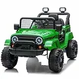 LEADZM Elektroauto für Kinder 12V, Kinderauto Mit 2,4G-Fernbedienung, Kinderfahrzeug Elektrisch für Kinder Von 3-8 Jahren (Grün)