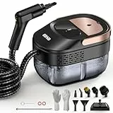 ODSD Dampfreiniger für Haushalt und Auto, 3-stufig einstellbarer Dampfreiniger, 15 Sekunden Aufheizzeit und 1,6 l großer Tank, Handdampfreiniger für Autos, Haushalt, Küche, Fenstern,Boden