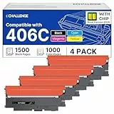 ECHALLENGE CLT-P406C Multipack Toner Kompatibel für Samsung CLT-P406C CLT-K406S für Samsung Xpress CLP-365 CLX 3305 C460W C410W CLP-360 CLP-365W CLX-3305FN CLX-3305W CLX-3300 C460FW (4er-Pack)