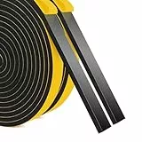 fowong Dichtungsband Selbstklebend für Türen Fenster-Abnehmbarer Klebstoff, 12mm(B) x6mm(D)/8m,Türdichtung Selbstklebend Fensterdichtung Gummidichtungsband Wetterfest,Kollisionsprävention,Schwarz