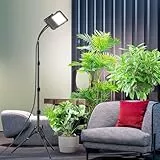 SANSI 45W LED Pflanzenlampe mit Ständer, Vollspektrum Pflanzenlicht mit 4/8/12H Timer, 4 Helligkeits Dimmbar & 40-110cm Höhenverstellbar, Wachstumslampe mit Fernbedienung für Zimmerpflanzen