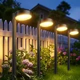 BUCASA Solarlampen für Außen Garten, 6 Stück Helle Solarleuchten für Außen mit 3000K Warmweiß LED, IP65 Wasserdicht Solar Gartenleuchten Deko für Rasen Terrasse Hof Balkon Outdoor