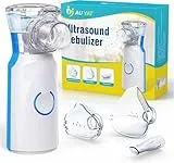 AU YAT Inhalationsgerät Maschine für Erwachsene, Wiederaufladbare Tragbare Inhaliergeräte für Erwachsene und Kinder, Leise Inhalator für Kinder mit 2 Masken und Mundstück