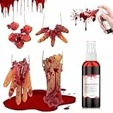 Allony Halloween Körperteile, Halloween Deko Körperteile, Abgetrennte körperteile enthalten Fake Blut, Halloween Hände, Augen, Finger, Gebrochener Fuß für Party Dekorationen Spukhaus, Vampir, Zombie