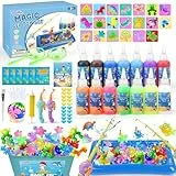 Dreamon Aqua Fairy Angelspiel Set, 71 PCS Magic Gel Water Kit mit 14 Farben, 2 Angelruten & 20 Formen, DIY Magic Jelly Set für Kinder ab 3 Jahren, Geschenk Jungen Mädchen