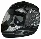 protectWEAR Motorradhelm matt-grau-schwarz H-510-GR