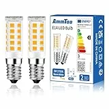 AmmToo E14 LED Lampe warmweiß 2700K, 480 Lumen LED Leuchtmittel 3W entspricht 40W-45W Halogenlampe, Glühbirne, kein Flackern, nicht dimmbar, Enegiesparende kleine Birne