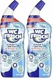 WC Frisch WC-Reiniger Gel Ozeanfrische (750 ml), WC-Reiniger mit Lufterfrischer-Effekt, Toilettenreiniger sorgt für hygienische Frische, mit 4-fach Aktivstoff-Kombination (Packung mit 2)
