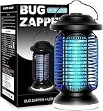 EUQQZU Insektenvernichter Elektrisch 4000V, Fliegenfalle Elektrisch 20W mit LED Licht, UV Mückenlampe IPX4 Wasserdicht, Anti Mücken Fliegen Insekten, Mückenfalle für Draußen Innen