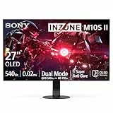 Sony INZONE M10S II 27-Zoll-OLED-QHD-Gaming-Monitor: 1440p, 540 Hz, 0,02 ms GTG, DCI-P3 99,5%, G-Sync, VRR, entwickelt mit Fnatic, 1500 Nits, DisplayPort 2.1 – 2 x HDMI 2.1 – PC, PS5