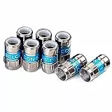 8 Stück Cabelcon F-56 5.1 Self Install F-Kompressionsstecker blau RG6 / 7 mm NiTin