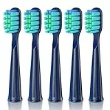 Dada-Tech Ersatzköpfe für elektrische zahnbürsten für DT-22, DT-KE9 – 5 Stück(Blau Weich)