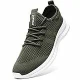 Tvtaop Damen Sneaker Laufschuhe Turnschuhe Straßenlaufschuhe rutschfest Leichtgewichts Atmungsaktiv Walkingschuhe Outdoor Tennisschuhe Sportschuhe Freizeitschuhe,Armee Grün 38 EU