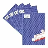 AVERY Zweckform 1769-5 Rapport/Regiebericht (A4, selbstdurchschreibend, von Rechtsexperten geprüft, für Deutschland und Österreich zur Dokumentation der Arbeitsleistung, 2x40 Blatt) 5er Pack weiß/gelb