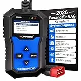 KONNWEI KW350 OBD2 Diagnosegerät Auto, Fehlercode Auslesegerät für VW/Audi/Skoda/Seat Fahrzeuge Diagnose, Motorkontrollleuchte OBD2 Scaner mit BMS/DKA/EPB Öl Reset in Deutsch