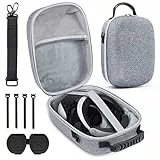 MENEEA Tragetasche für PS VR2, Schutztasche für PlayStation VR2 Sense Controller und Headset Display mit Staubdichte Objektivabdeckung und Schultergurt, Harte Aufbewahrungstasche für PSVR2-Zubehör