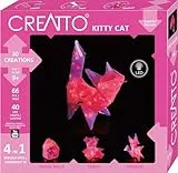 KOSMOS 3492 CREATTO Katze, 3D-Leuchtfiguren entwerfen, 3D-Puzzle für Katze, Teddy, Hund, Haus, 68 Steckteile, 40-tlg. LED-Lichterkette, für Kinder und Erwachsene