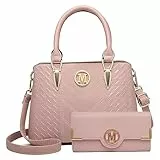 Miss Lulu Henkeltasche Damen Handtasche Damen Set mit Portemonnaie Umhängetasche mit Geldbörse aus PU-Leder für Büro Schule Einkauf Alltag