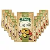 Maretti Bruschette Mediterrane Gemüse Cracker (14x150g), Brotchips mit mediterranem Gemüse Geschmack, köstliche Bruschette Chips im Ofen gebacken