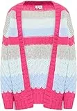 IZIA Damen offener Strick Cardigan, Pink, XS-S