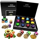 Hallingers Klassisches Gewürz-Set - 12 hochwertige Gewürze luxus Geschenkset, intensives Aroma in Schraubgläsern, handverlesene Vielfalt (Set) - Geschenkideen Weihnachten & Geschenke Adventskalender |
