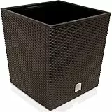Rato-Topf 64 Liter mit Pflanzschale in der Farbe mocca 40 x 40 x 41 cm.