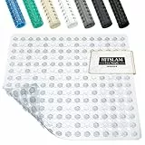 HITSLAM Duschmatte rutschfest, Antirutschmatte für die Dusche 53x53cm, Badewannenmatte mit Saugnäpfen-100% BPA-frei, Quadrat Rutschmatte Dusche schimmelresistent & maschinenwaschbar, Transparent