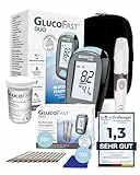 GLUCOFAST Duo Blutzuckermessgerät (mmol/L) Set mit 60 Teststreifen & 10 Lanzetten | Zertifiziertes Diabetes-Messsystem mit hoher Genauigkeit | Leichte Anwendung