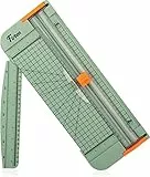 Firbon A4 Papierschneider 12 Zoll Titan Gerader Schneidemaschine Morandi mit Automatischem Sicherheitsschutz und Seitenlineal Austauschbare Klinge für Coupon, Bastelpapier, Etikett und Foto