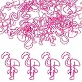 Lurrose 30St Schulbüroklammer Flamingo Lesezeichen Pinkes Lesezeichen Büroklammern Flamingo kinder schreibwaren Lesezeichen Büroklammer Büroklammern aus Metall bunte Büroklammer