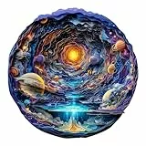 SECOGM Holzpuzzle Erwachsene, 100 Teile Bunter Raum Holz Puzzle Erwachsene, 21.5x21.5cm Wooden Puzzle, Unregelmäßige Form, Premium-Holzpuzzle Geschenkbox