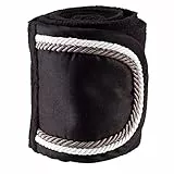 PFIFF 102912 Bandagen Dyat, Fleecebandage Klettverschluss, 4er Set, 300cm x 13cm Schwarz