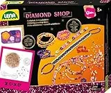 Lena SIMM Spielwaren 42304 – Bastelset Diamond Shop groß, mit 10.000 Fädelperlen, elastischen Fäden, Sortierschale & Anleitung, Schmuckset für Kinder ab 8 Jahren zum Basteln von Schmuck