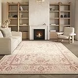 SAFAVIEH Teppich 183 x 274 cm - Adirondack Collection - Transitional Design, Elfenbein & Rosa, Pflegeleichte Synthetikmischung, Ideal für Wohnzimmer, Schlafzimmer, Büro (ADR109H)
