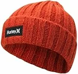Hurley Herren M Squaw Beanie, Tonstein rot, Einheitsgröße