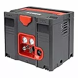 STIER Systainer Kompressor SKT 160-8-6, ölfrei, 1.100 W Motorleistung, SysMaster, kombinierbar mit Systainern, Druckluft, Mobiler Kompressor, 70 l/min Füllleistung, 8 bar, Druckminderer, Manometer