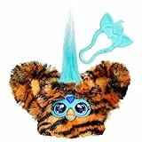 Furby Furblets Ty-Bee, elektronisches Plüschtier mit Tiger-Muster, Stofftier für Kinder ab 6 Jahren mit Musik und Geräuschen und Schlüsselanhänger, spricht Furbisch und bewegt Sich
