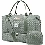 LOVEVOOK Reisetasche Sporttasche Damen Groß Weekender Travel Duffle Bag mit Kulturbeutel Handgepäck Tasche mit Schuhfach Kliniktasche Geburt Mama Set Wasserdicht für Flugzeug Reise Gym Camping