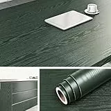 Livelynine Folie Arbeitsplatte Küche Holzoptik Grün 40CMx10M Wasserfeste Klebefolie Möbel Holzoptik Tischplatte Schrank Folie für Möbel Küche Holz Tapete Holzoptik Selbstklebend Schlafzimmer