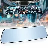 JOYTUTUS Auto Rückspiegel, Universal Auto Panorama Rückspiegel, Blendschutz Auto Innenspiegel zum Aufstecken, Weitwinkel Spiegel für Autos, SUVs, Lkw, Pkw, Blau(300 x 75 mm)
