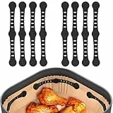 Magnete für Airfryer Backpapier Zubehör für Heißluftfritteuse, 8 Stück Magnetisch Silikon Baking Paper Befestigungsschnalle, Magnetische Silikonschnallen für Ninja COSORI PHLIPS Panasonic Air Fryer